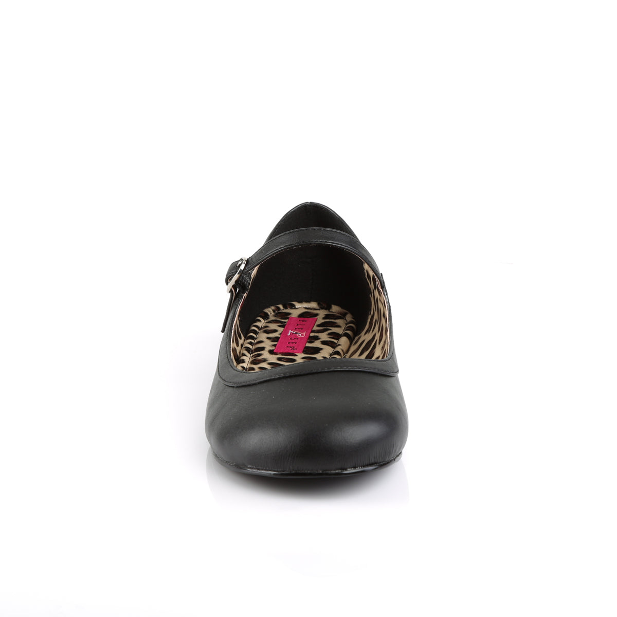 pleaser pink label fetish shoes no platforms anna 02 black faux leather