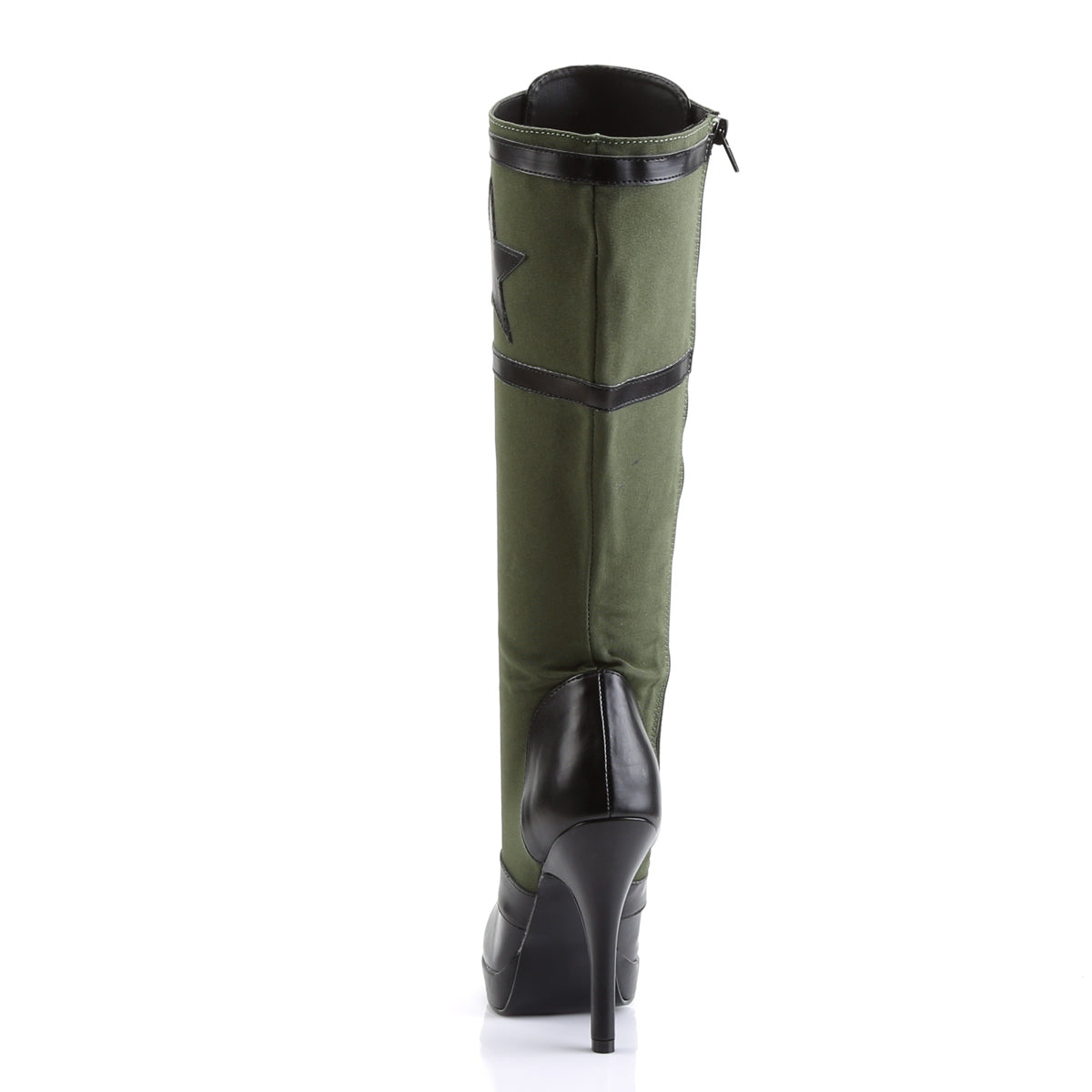 ARENA-2022 4.5" Heel Black Army Green Canvas Women's Boots Funtasma Costume Shoes Footwear