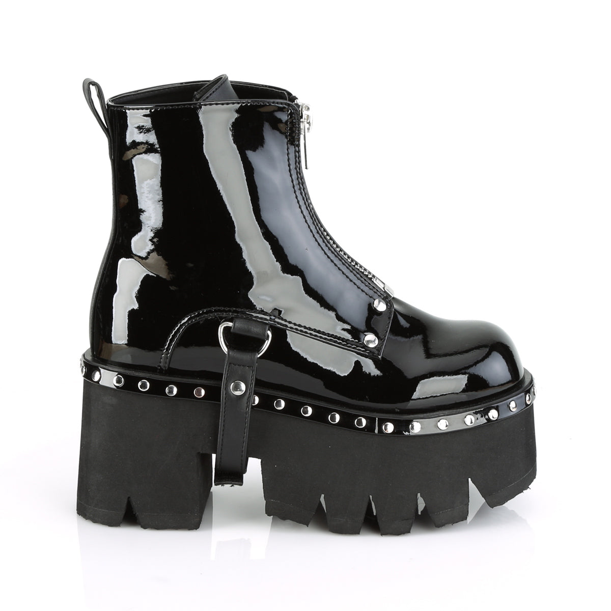 ASHES-100 Demoniacult Alternative Footwear Women's Chunky Ankle Boots