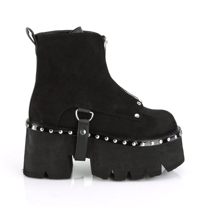 ASHES-100 Demoniacult Alternative Footwear Women's Chunky Ankle Boots
