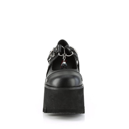 ASHES-33 Demoniacult Alternative Footwear Black Women's Chunky Platform Shoes