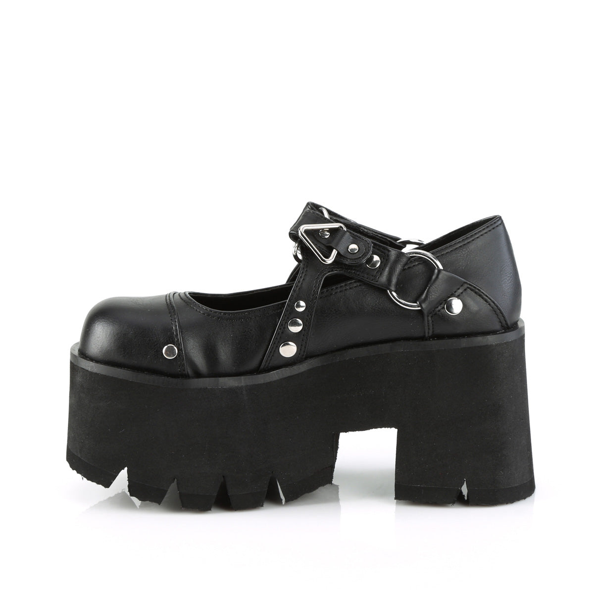 ASHES-33 Demoniacult Alternative Footwear Black Women's Chunky Platform Shoes