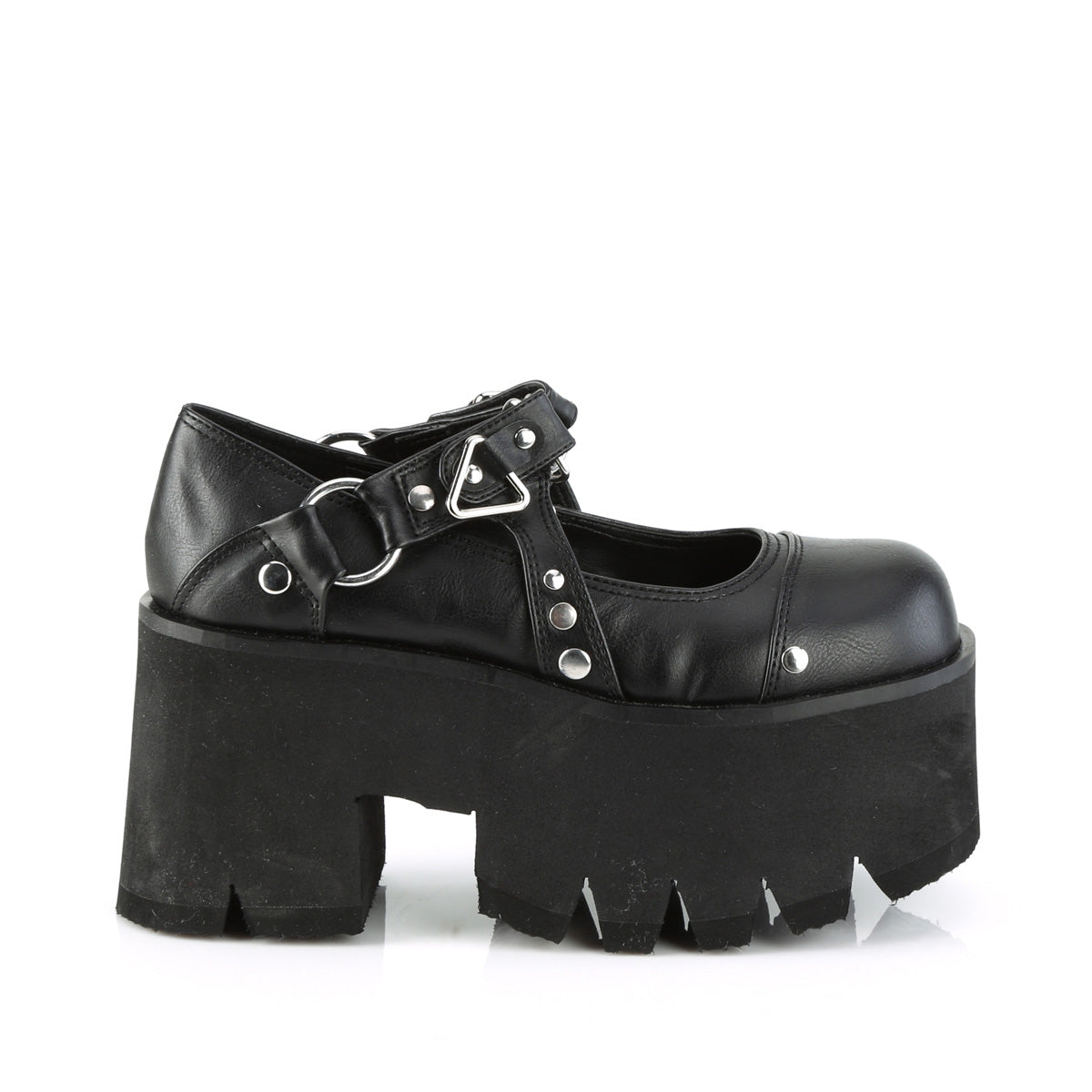 ASHES-33 Demoniacult Alternative Footwear Black Women's Chunky Platform Shoes