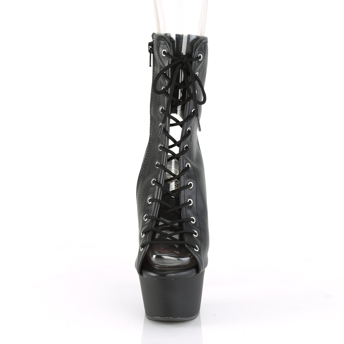 ASPIRE-1016 Pleasers 6 Inch Heel Black Fetish Ankle Boots-Pleaser- Sexy Shoes Alternative Footwear