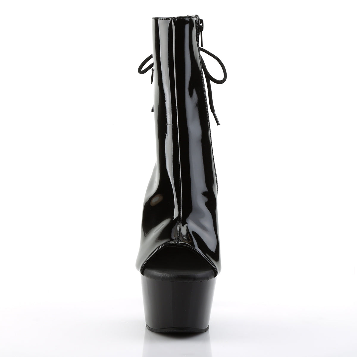 ASPIRE-1018 Pleasers 6" Heel Black Patent Fetish Ankle Boots-Pleaser- Sexy Shoes Alternative Footwear