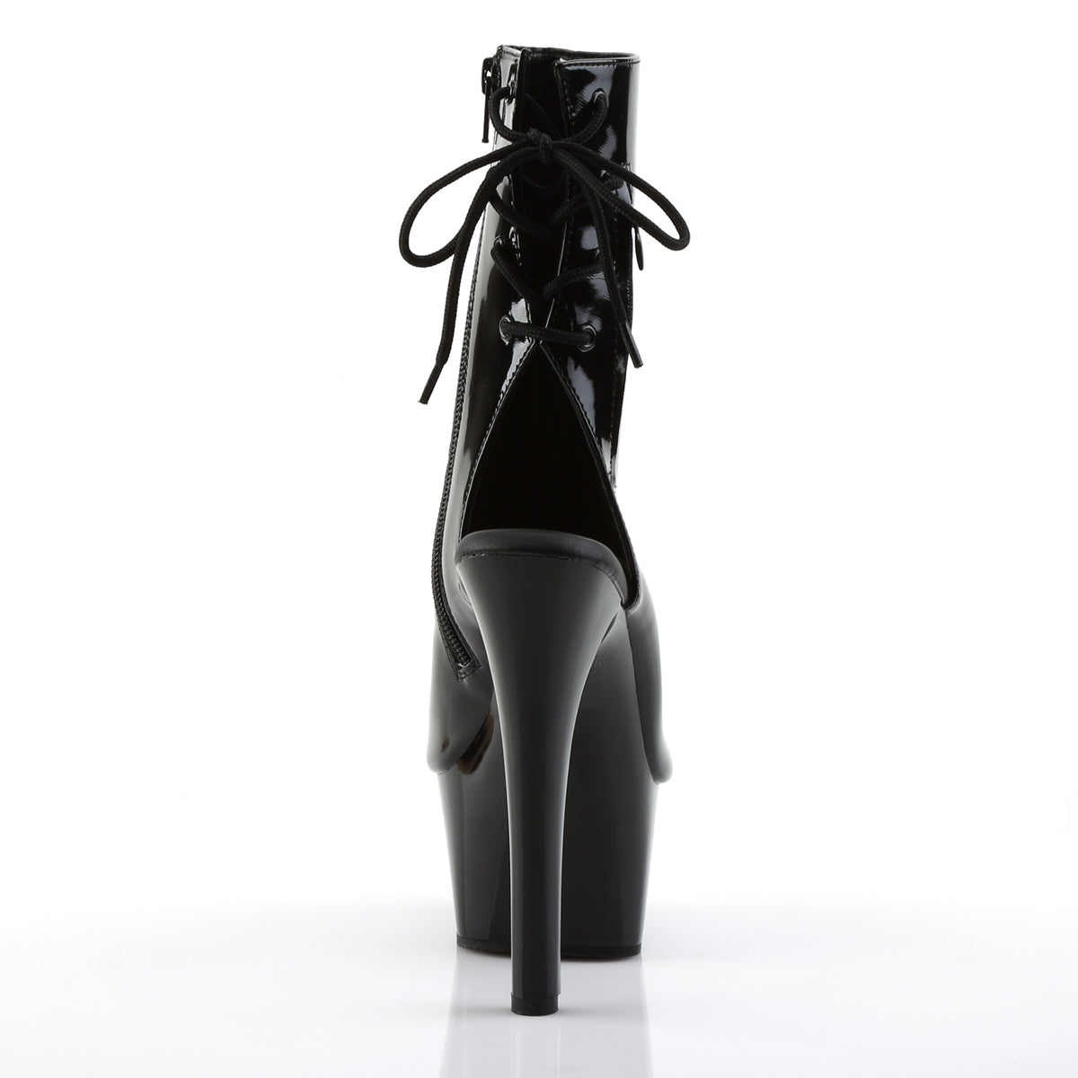 ASPIRE-1018 Pleasers 6" Heel Black Patent Fetish Ankle Boots-Pleaser- Sexy Shoes Fetish Footwear