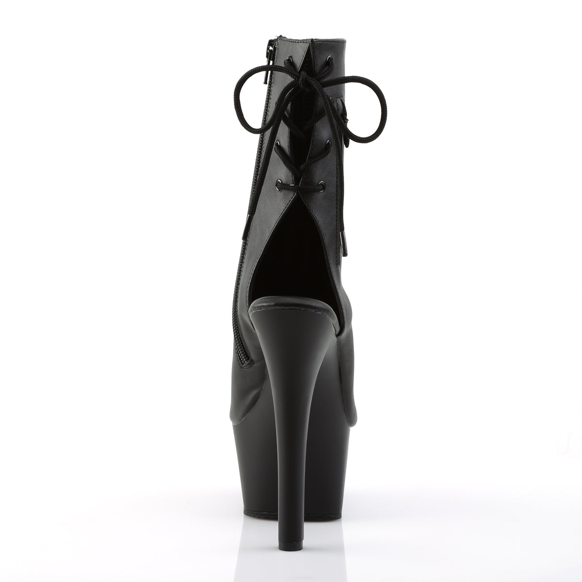 ASPIRE-1018 Pleasers 6 Inch Heel Black Fetish Ankle Boots-Pleaser- Sexy Shoes Fetish Footwear