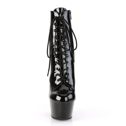 ASPIRE-1020 Pleasers 6" Heel Black Patent Fetish Ankle Boots-Pleaser- Sexy Shoes Alternative Footwear