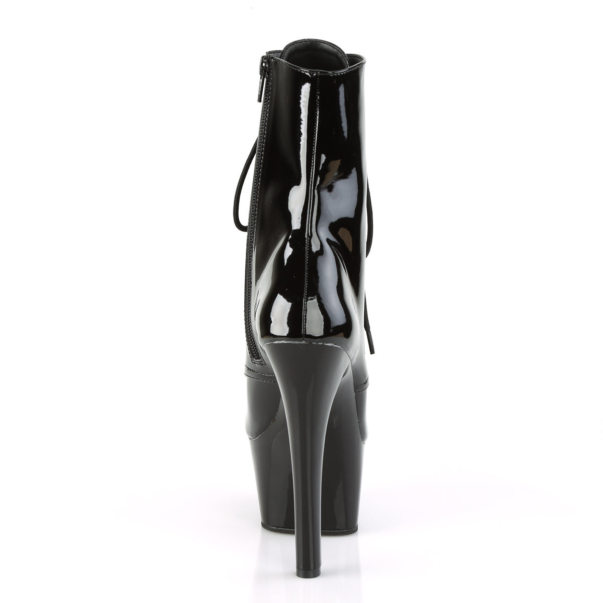 ASPIRE-1020 Pleasers 6" Heel Black Patent Fetish Ankle Boots-Pleaser- Sexy Shoes Fetish Footwear
