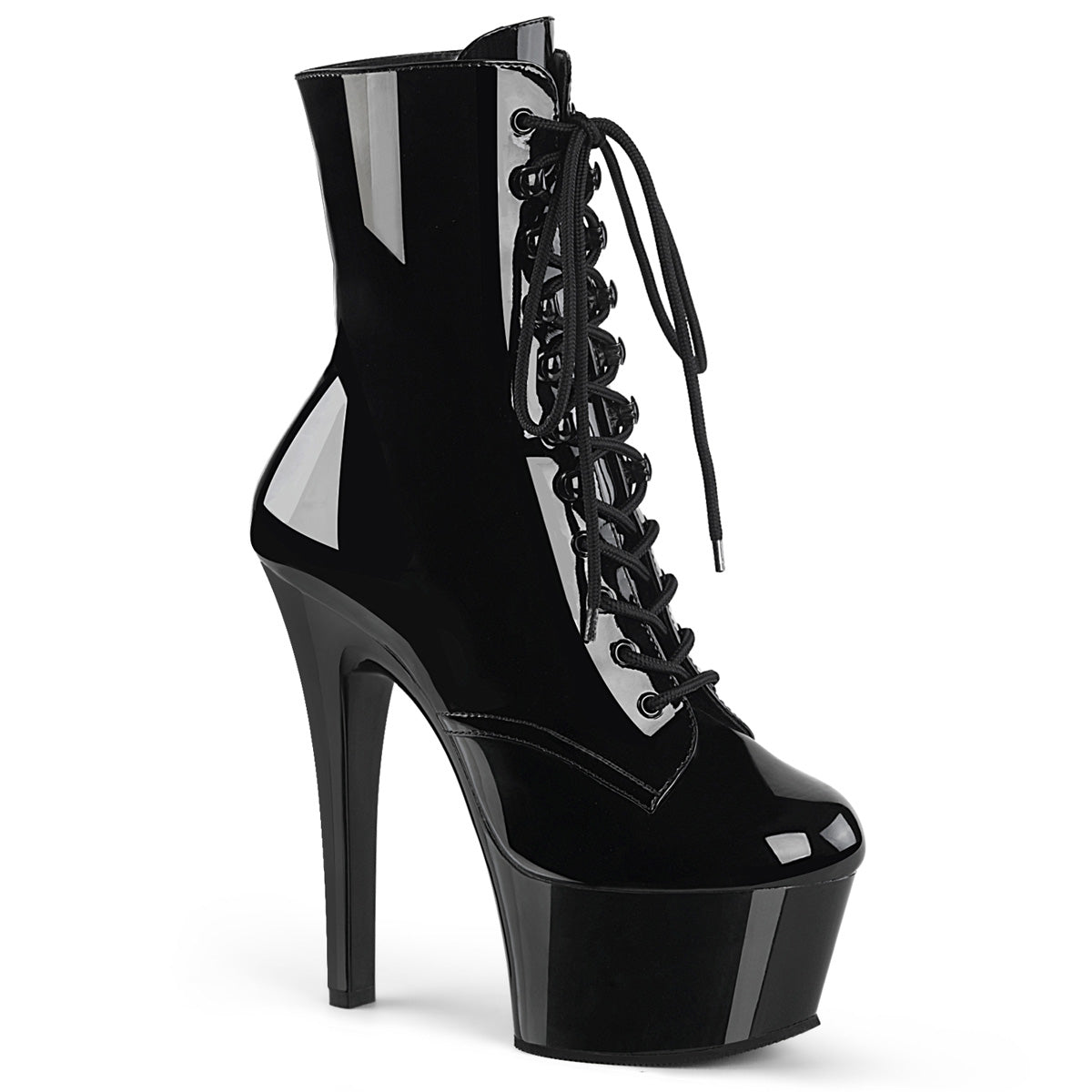 Black 6 Inch Pole Dance Ankle Boots -  Pleaser ASPIRE-1020