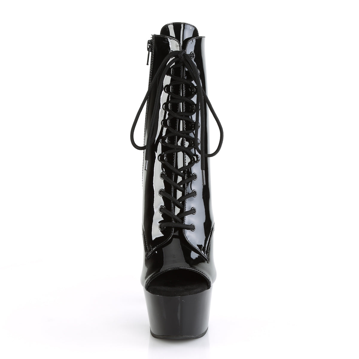 ASPIRE-1021 Pleasers 6" Heel Black Patent Sexy Ankle Boots-Pleaser- Sexy Shoes Alternative Footwear