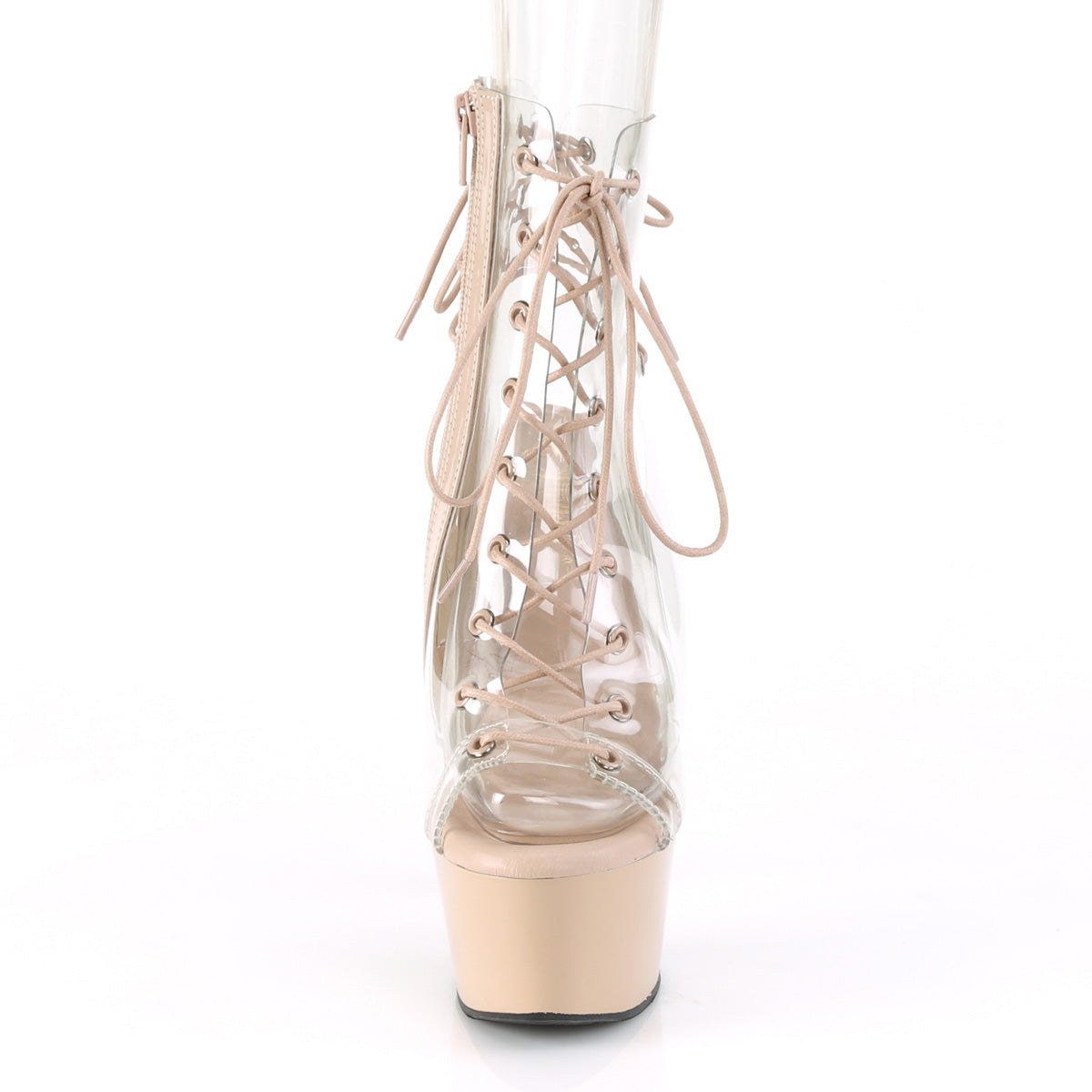 ASPIRE-600-30 Sexy 6" Heel Clear and Nude Pole Dancing Shoes-Pleaser- Sexy Shoes Alternative Footwear