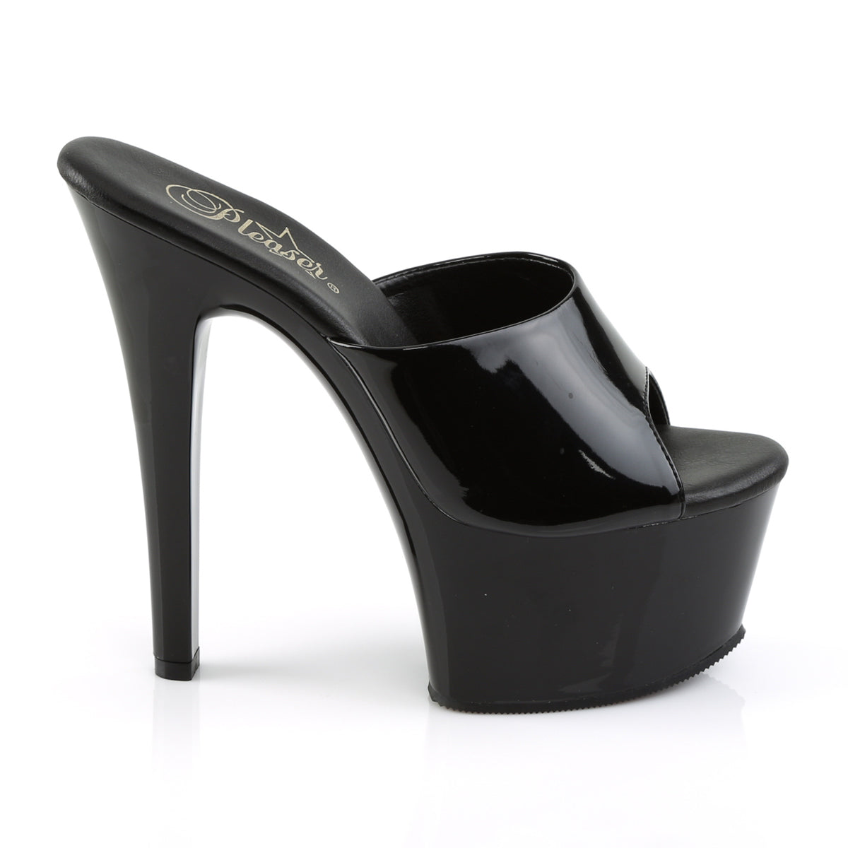 ASPIRE-601 Sexy 6" Heel Black Patent Pole Dancing Shoes-Pleaser- Sexy Shoes Fetish Heels