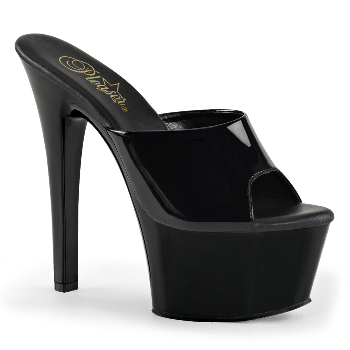 ASPIRE-601 Sexy 6" Heel Black Patent Stripper Shoes