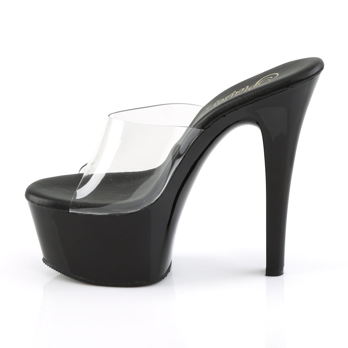 ASPIRE-601 Sexy 6" Heel Clear and Black Pole Dancing Shoes-Pleaser- Sexy Shoes Pole Dance Heels
