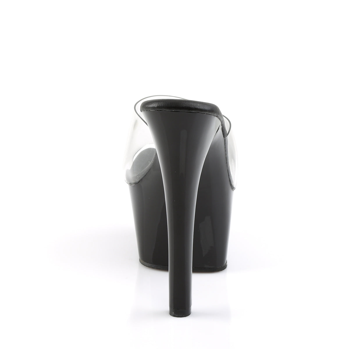ASPIRE-601 Sexy 6" Heel Clear and Black Pole Dancing Shoes-Pleaser- Sexy Shoes Fetish Footwear