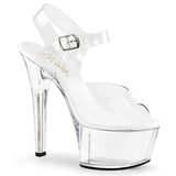 Clear 6 Inch Submissive High Heels -  Pleaser ASPIRE-608