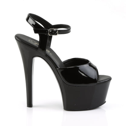 ASPIRE-609 Pleaser 6" Heel Black Patent Pole Dancing Shoes-Pleaser- Sexy Shoes Fetish Heels