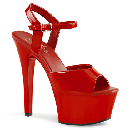 ASPIRE-609 Pleasers 6 Inch Heel Red Stripper Shoes