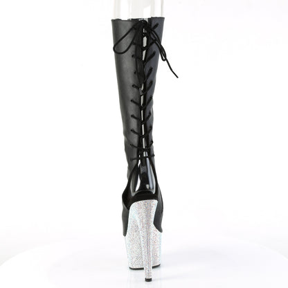 BEJEWELED-2018-7 Pleaser Knee High Boots with Rhinestones (Exotic Dancing)