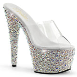 Transparent Bling 7 Inch Rhinestones  Platform Shoes -  Pleaser BEJEWELED-701MS