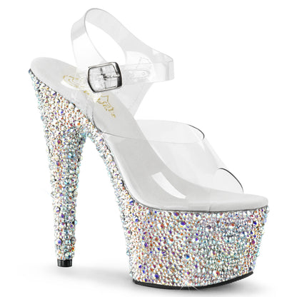 BEJEWELED-708MS Sexy Silver Multi Rhinestones Sexy Shoes
