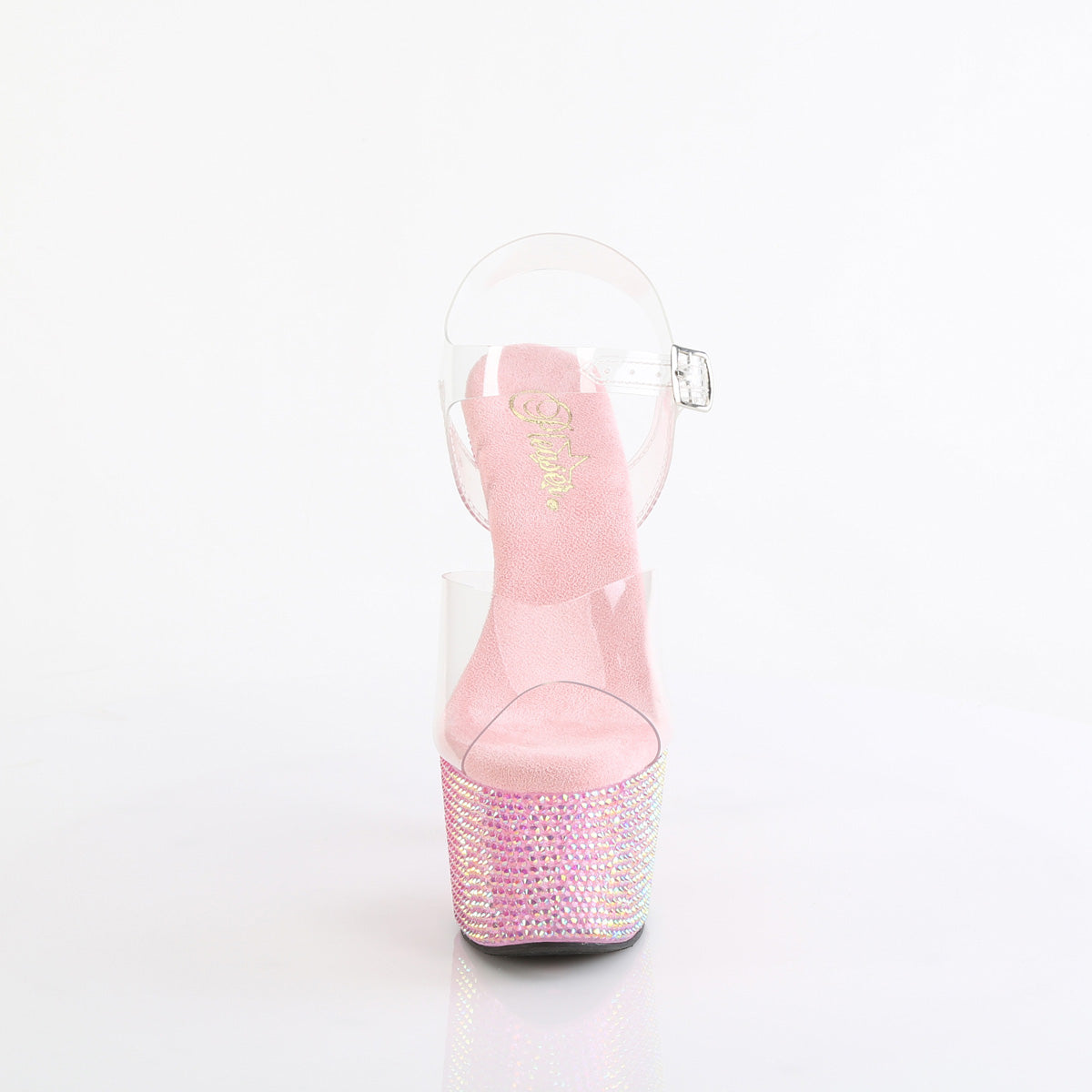 BEJEWELED-708RRS Pleaser Sexy Footwear Pink Rhinestones
