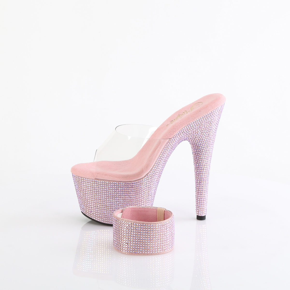 BEJEWELED-712RS Pleaser Sexy Footwear Pink Bling Heels