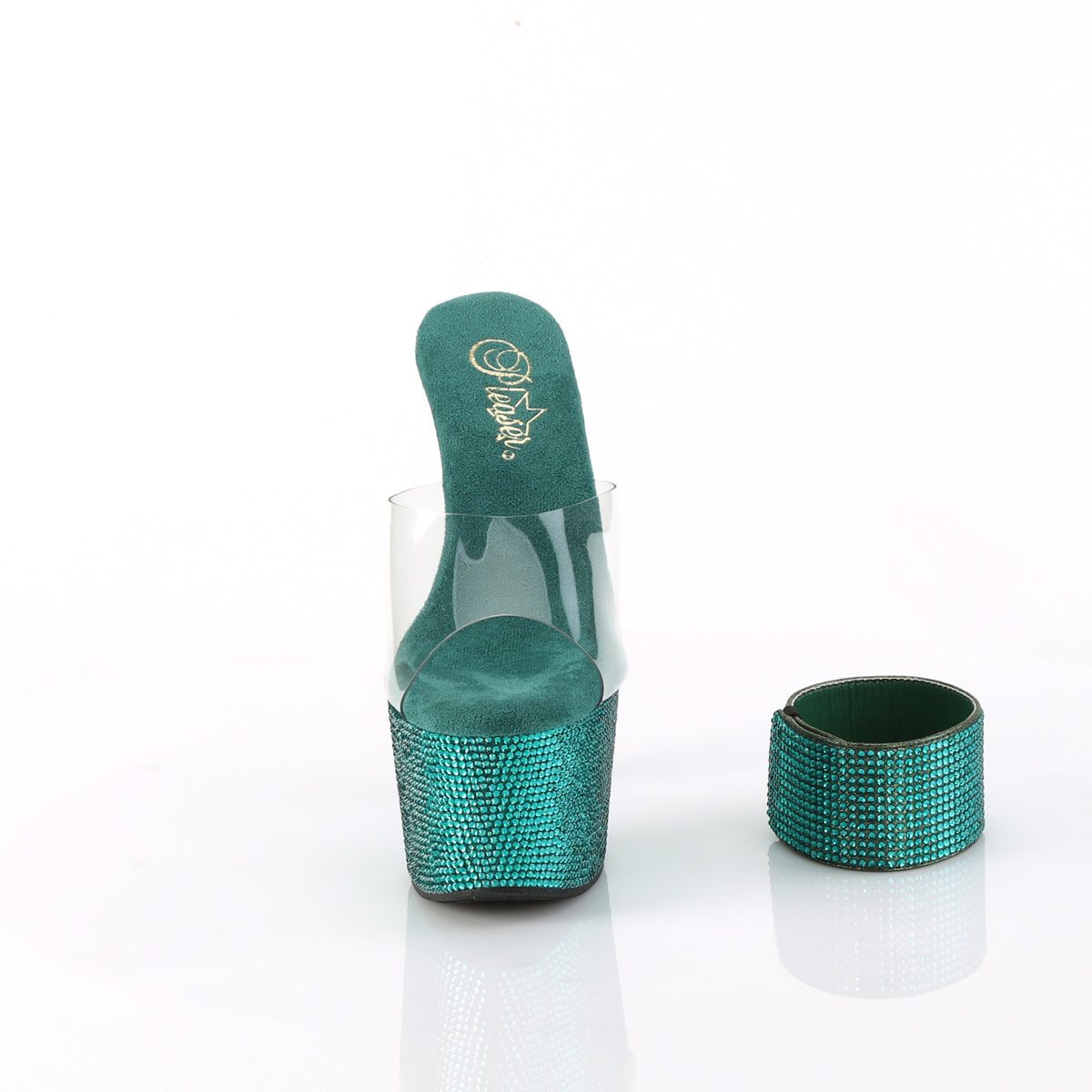 bejeweled 712rs pleaser pole dancing shoes clr green rs