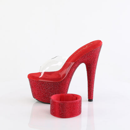 BEJEWELED-712RS Ruby Red Bling Pleaser Pole Dancing Shoes