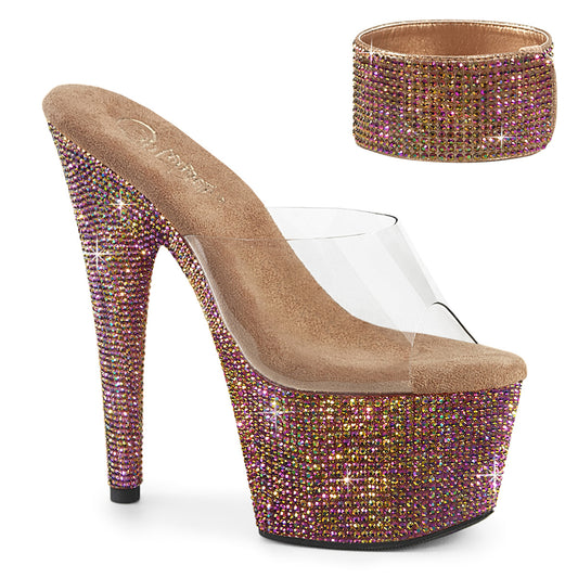 BEJEWELED-712RS Bronze Bling Pleaser Pole Dancing Shoes