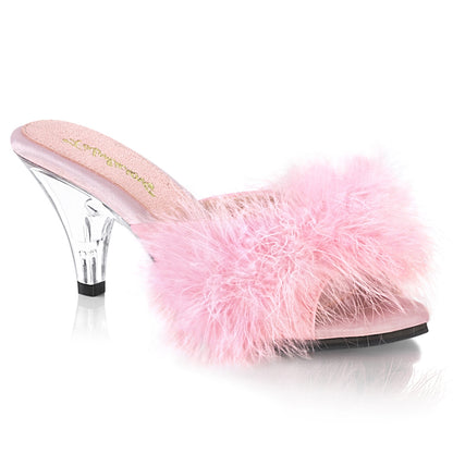 BELLE-301F Fabulicious 3 Inch Heel Baby Pink Marabou Sexy Shoes