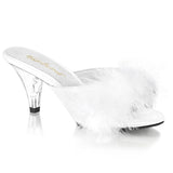 Belle-301F Fabulicious 3 pulgadas Heel White Faux Fur Shoes Sexy