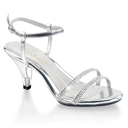 Belle-316 zapatos sexy de plata fabuliciosa de 3 pulgadas.