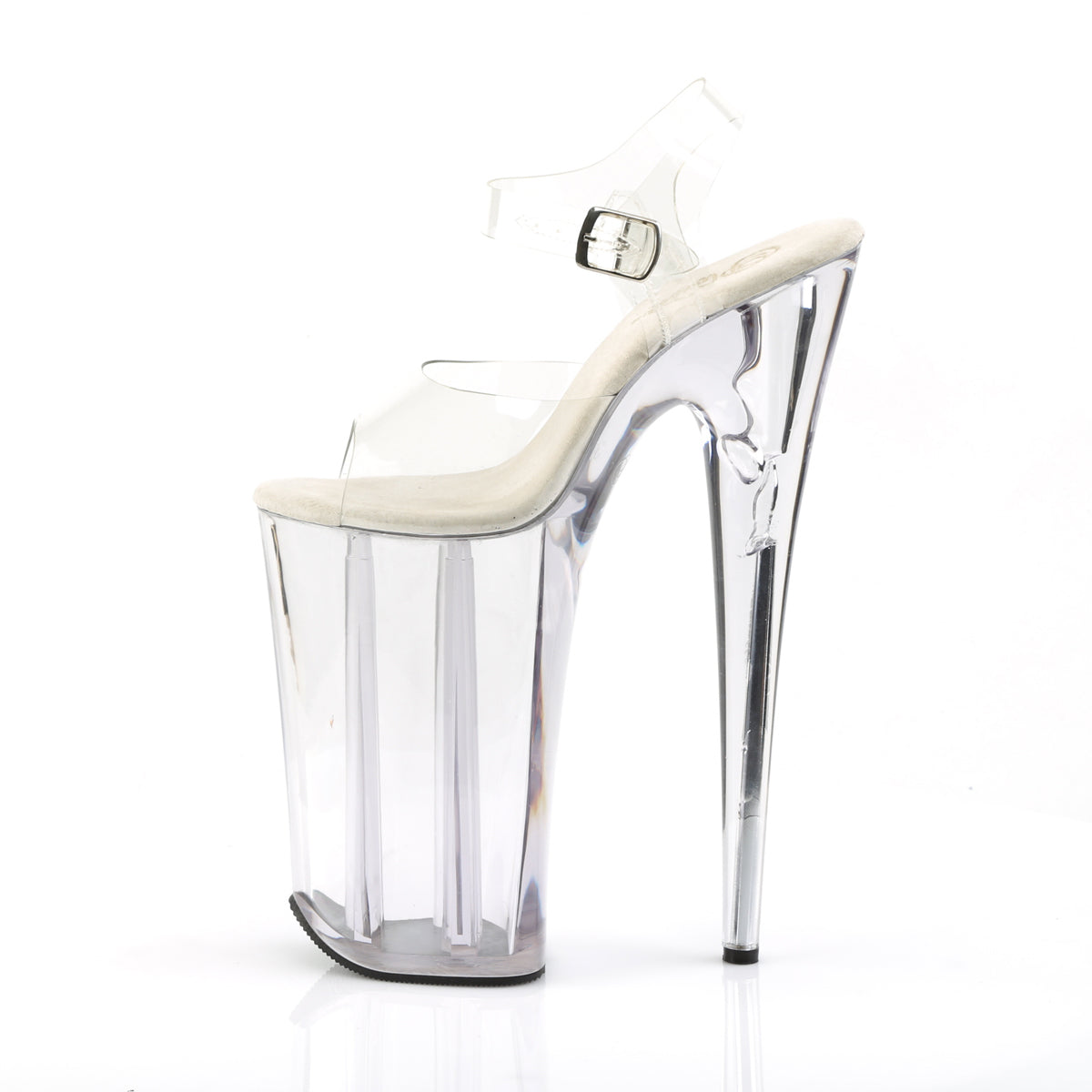 BEYOND-008 Sexy 10" Heel Clear Pole Dancing Platforms-Pleaser- Sexy Shoes Pole Dance Heels