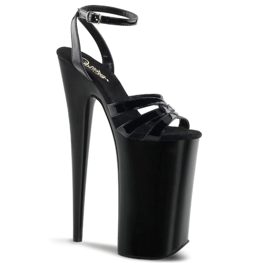 BEYOND-012 Sexy 10" Heel Black Pole Dancing Platforms-Pleaser- Sexy Shoes