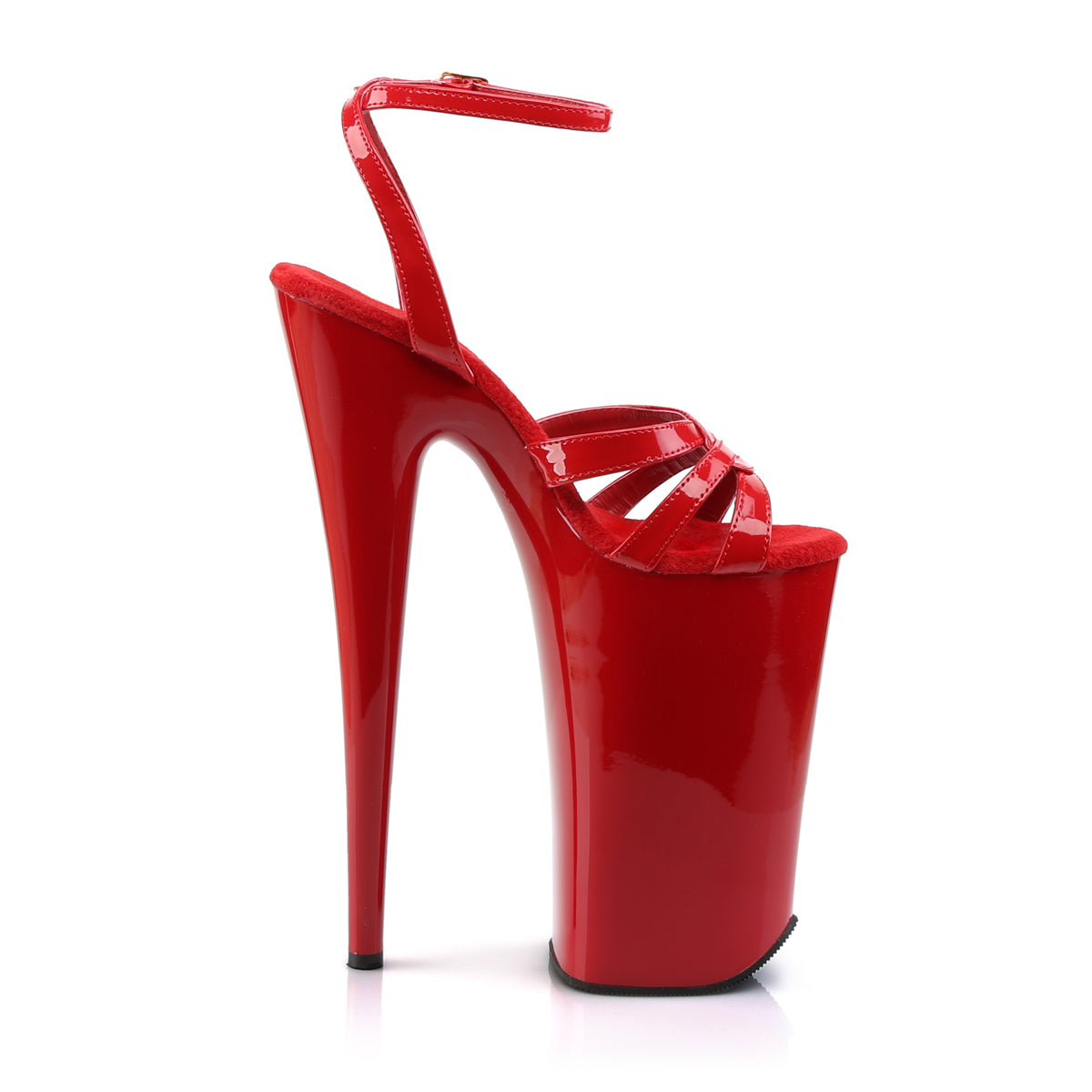 BEYOND-012 Pleasers Sexy 10" Heel Red Pole Dancing Platforms-Pleaser- Sexy Shoes Fetish Heels