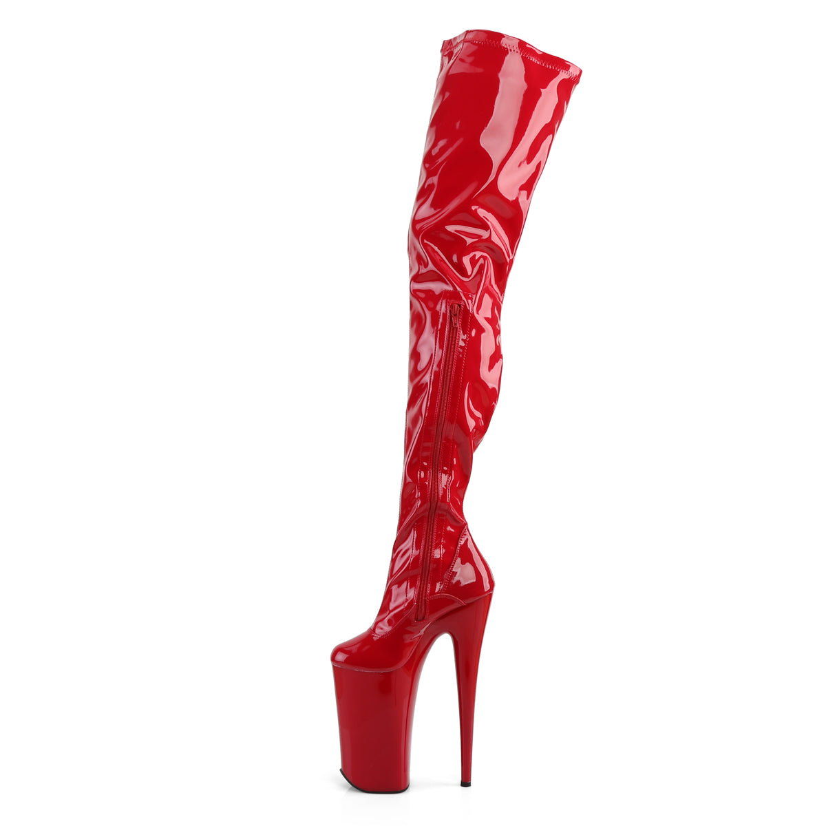 BEYOND-4000 Pleasers Sexy 10" Heel Red Pole Dancing Platform-Pleaser- Sexy Shoes Pole Dance Heels