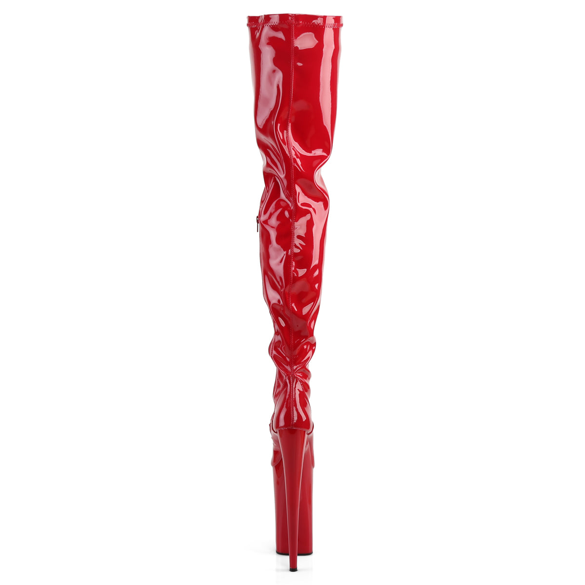 beyond 3028 pleaser sexy shoes 10 inch heel 6 1 4 inch platforms lace up thigh high length boots