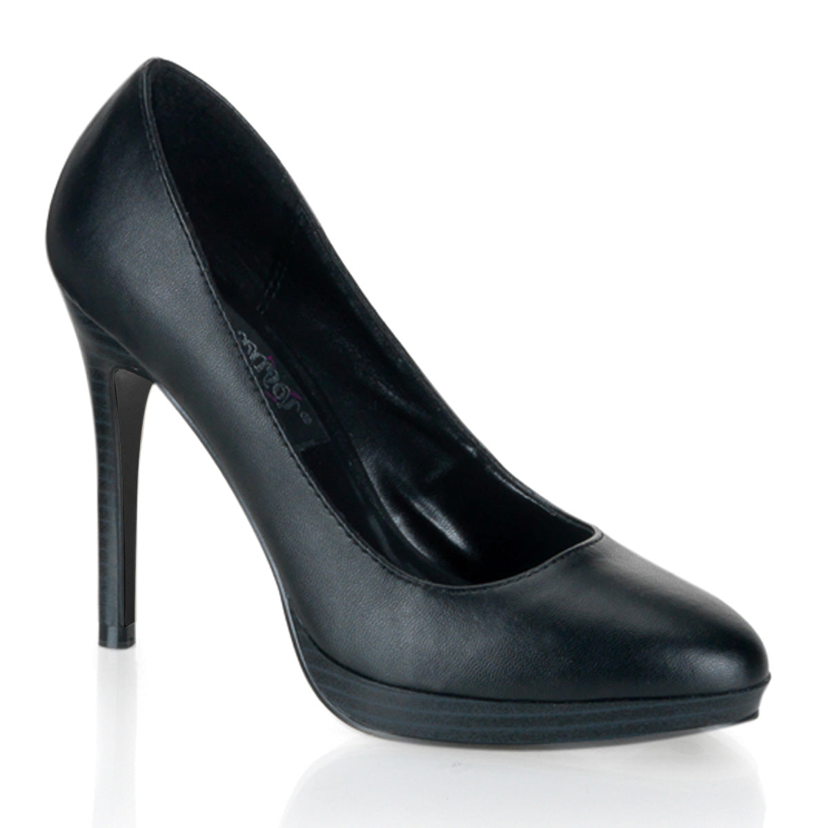 Bliss-30 Pin Up Couture Glamour 4 "Tacón negro Burlesque Shoe