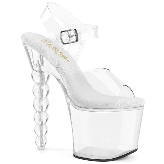 BLISS-708 Pleaser Sexy Clear Heels Pole Dance Shoes Transparent