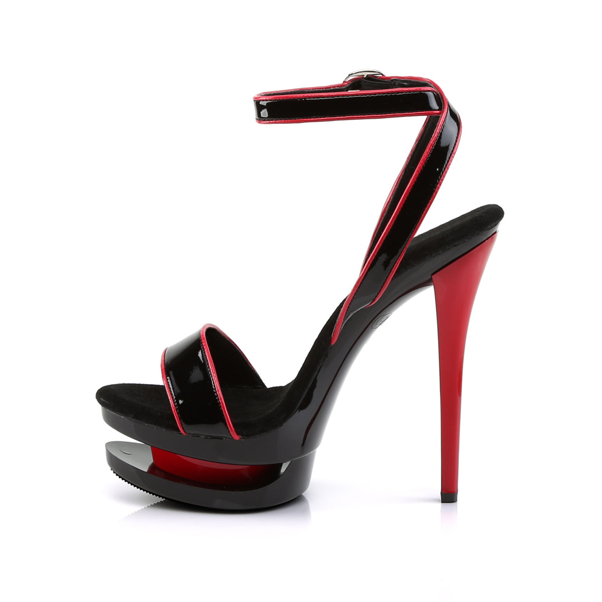 BLONDIE-631-2 Sexy 6" Heel Black & Red Pole Dancer Platforms-Pleaser- Sexy Shoes Pole Dance Heels