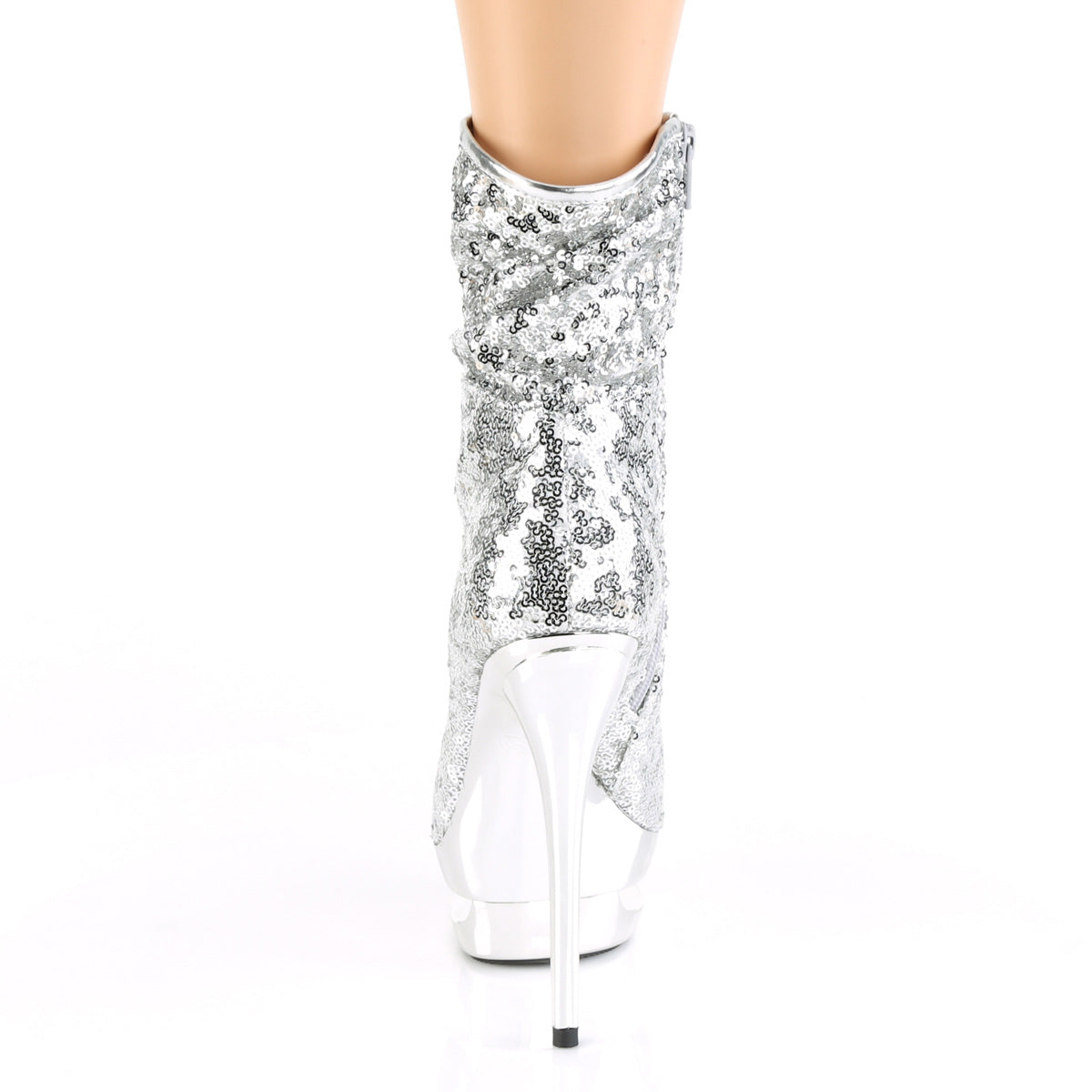 BLONDIE-R-1009 Sexy 6" Silver Sequins Pole Dancer Platforms-Pleaser- Sexy Shoes Fetish Footwear