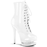 Blondie-R-1020 Sexy 6 pulgadas de patente blanca Pole Dancer Platform Boots Kinky