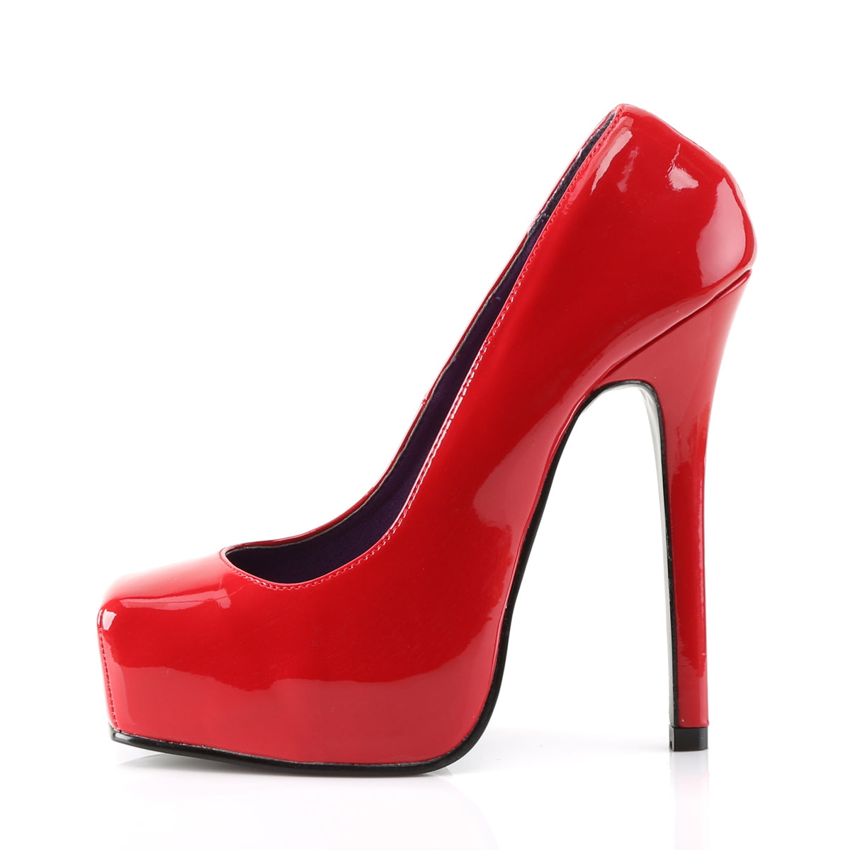 BONDAGE 01 Devious Fetish Shoe 5.5" Heel Red Platforms Shoe Devious Heels Pole Dance Heels