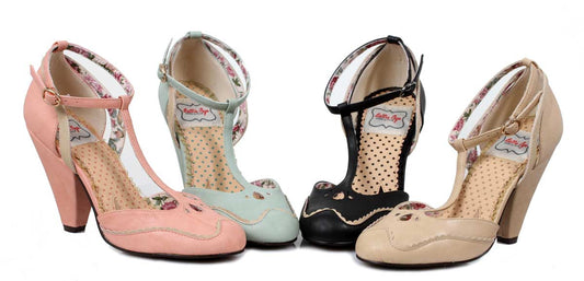 BP403-ANNALISE Bettie Page Nude High Heel Alternative Footwear Discontinued Sale Stock