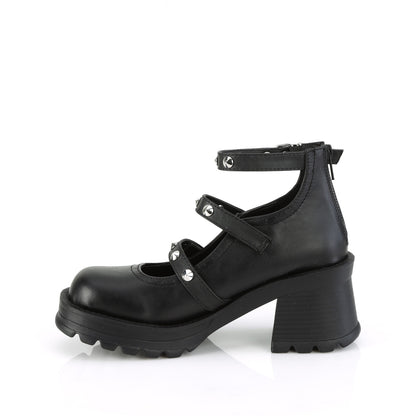 BRATTY-30 Demoniacult Alternative Footwear Black Spider Detail Platforms Shoes