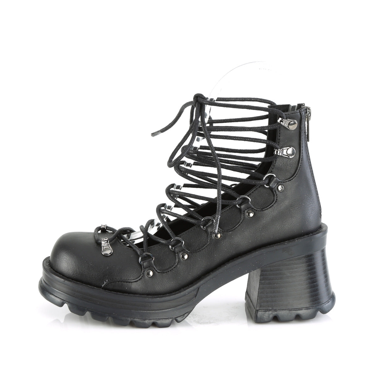 BRATTY-32 Demoniacult Alternative Footwear Lace Up Women's Platforms Shoes