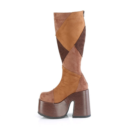 CAMEL-280 Demoniacult Alternative Footwear Women's Brown Knee High Boots