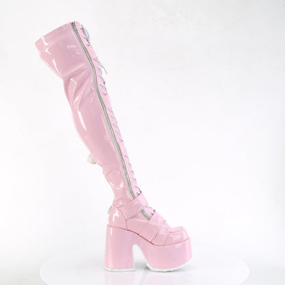 CAMEL-305 Demoniacult Alternative Footwear Women's Over-the-Knee Boots